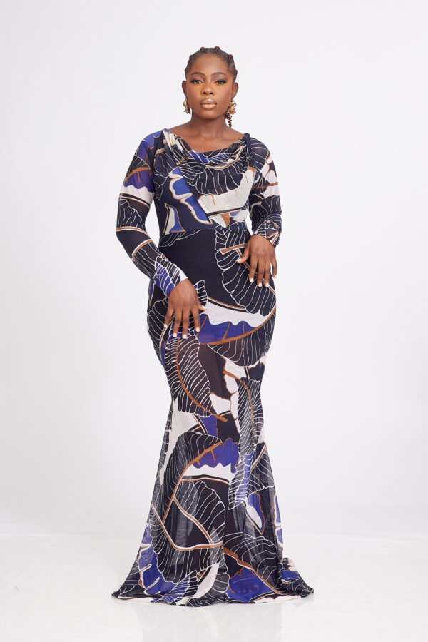 IBANI COW NECK GOWN